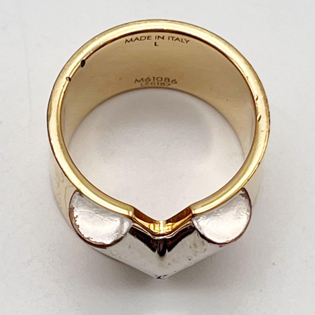 ルイヴィトン エセンシャル V リング 指輪 L 約16号　ゴールド　シルバー