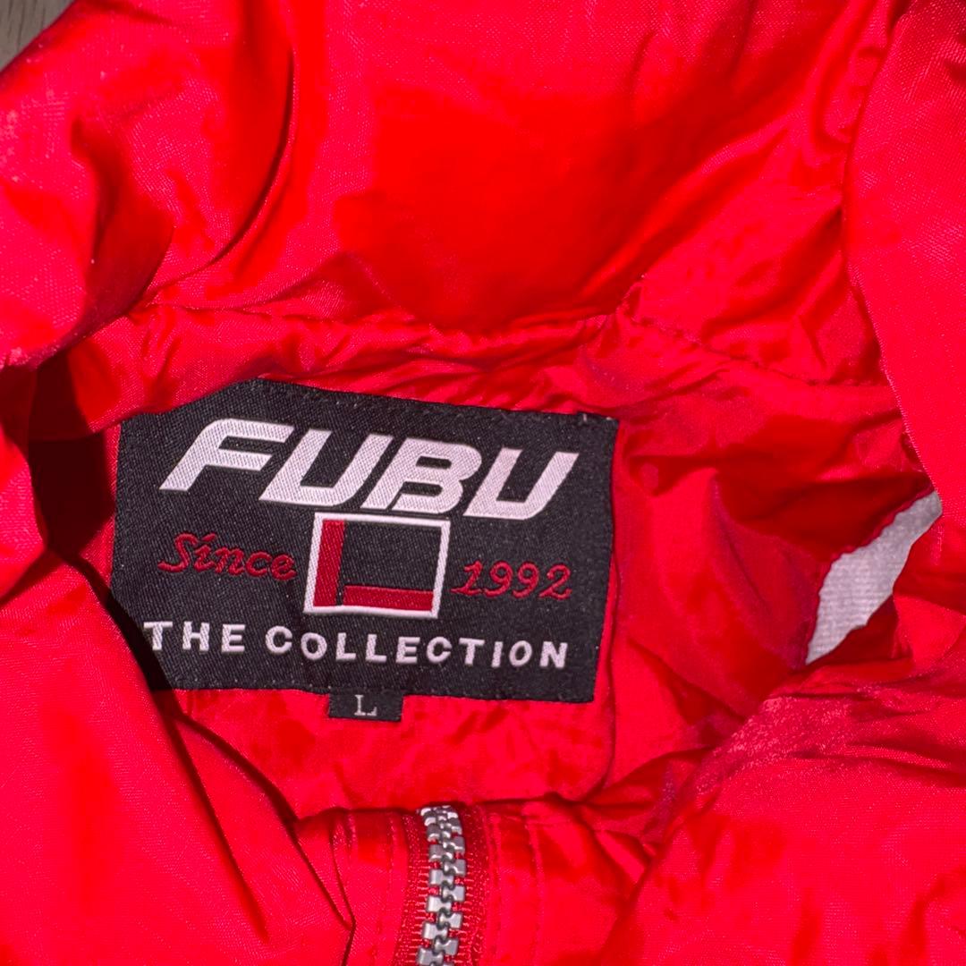 FUBU ナイロンジャケット Lサイズ 赤セットアップ