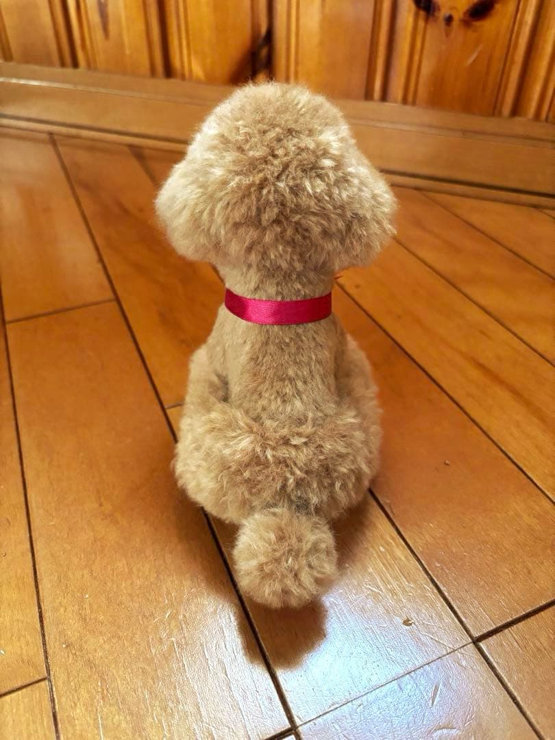 毛糸+羊毛フェルト トイプードル 17cm