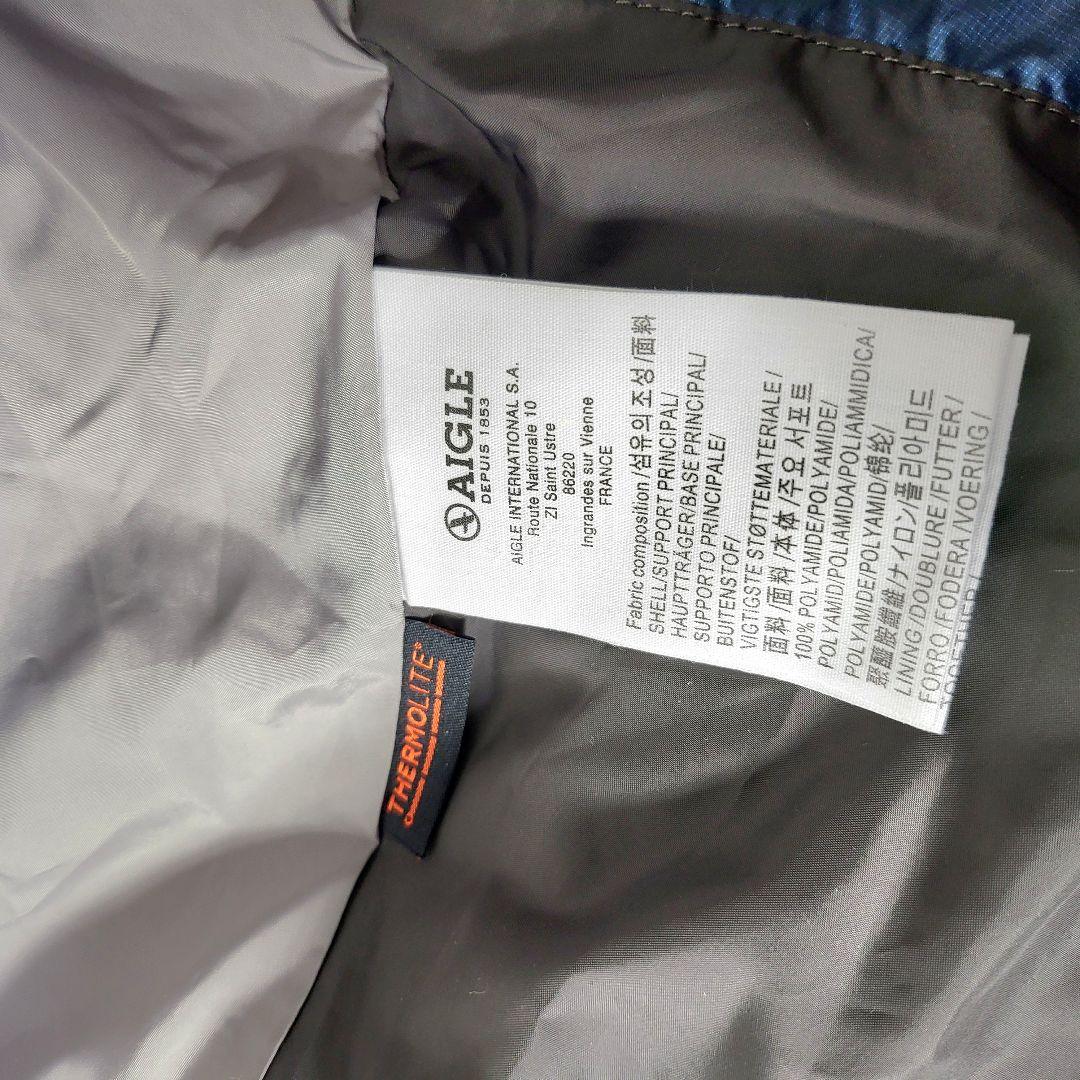 【極美品】AIGLE バベリーポンチョダウン ブルー　S