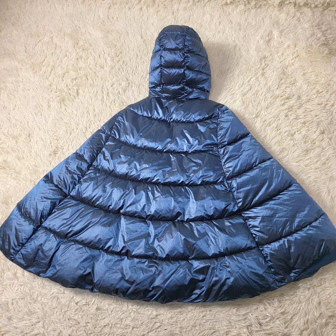 【極美品】AIGLE バベリーポンチョダウン ブルー　S
