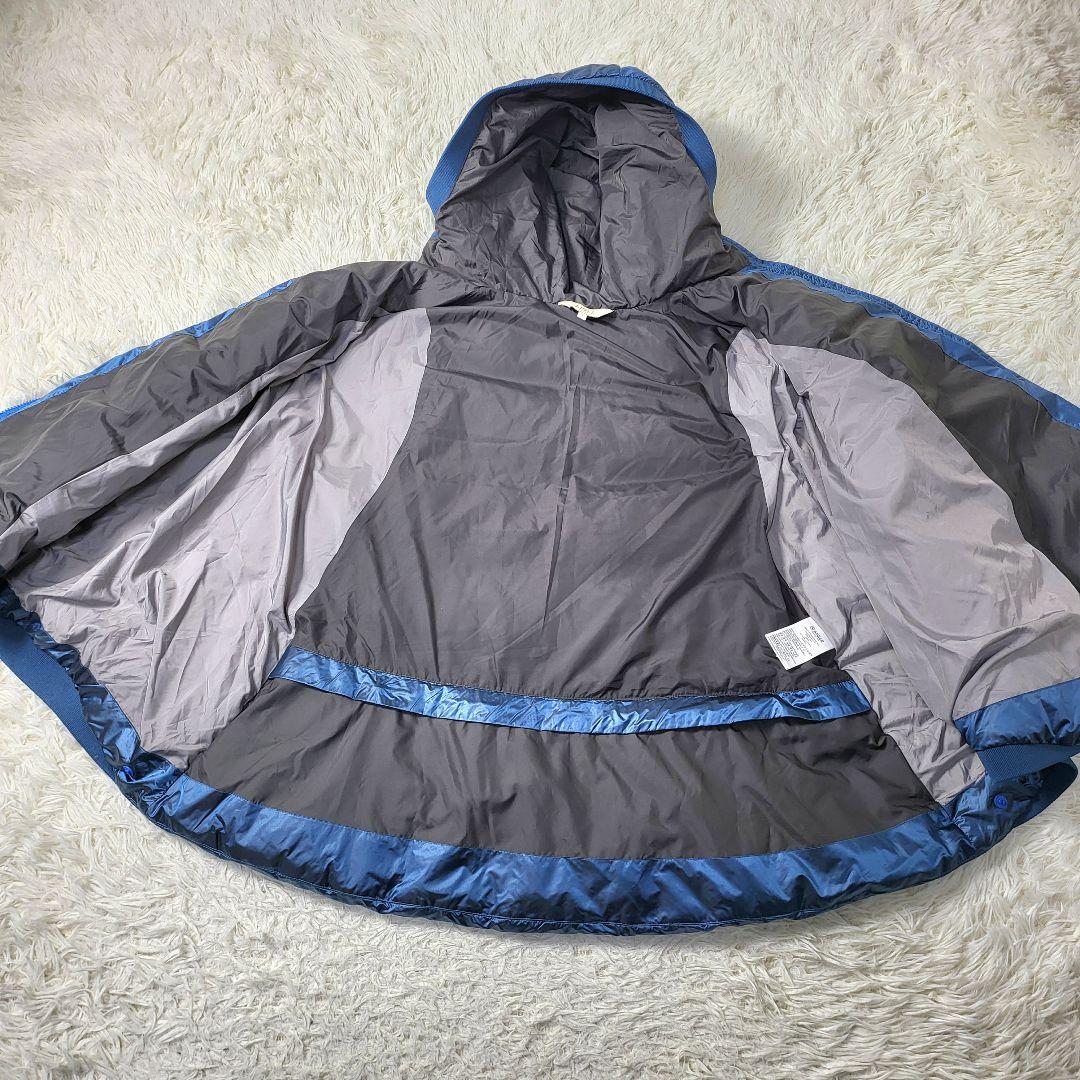 【極美品】AIGLE バベリーポンチョダウン ブルー　S