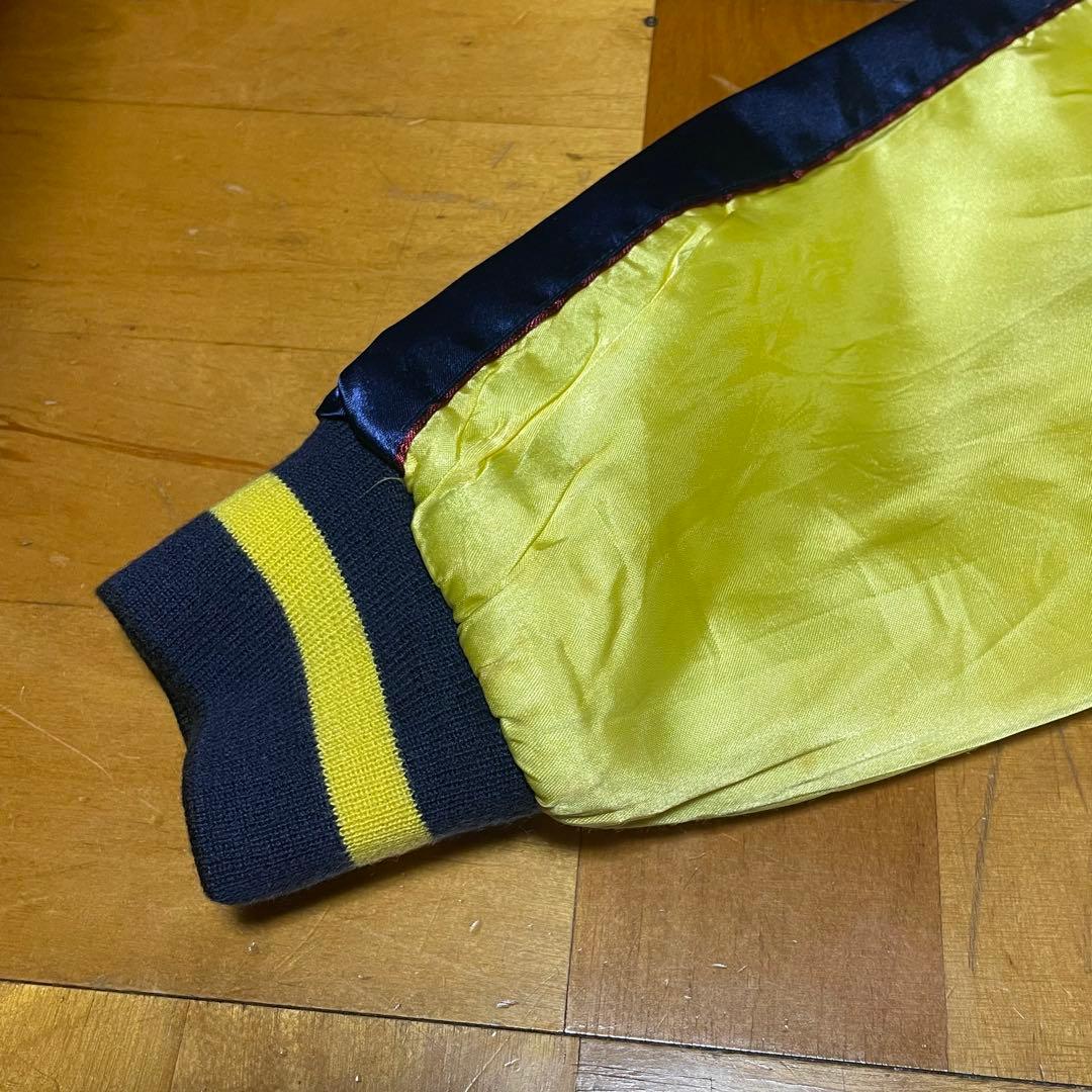 【SALE】90sスカジャン 沖縄マップ シーサー 鷹 虎 龍 刺繍