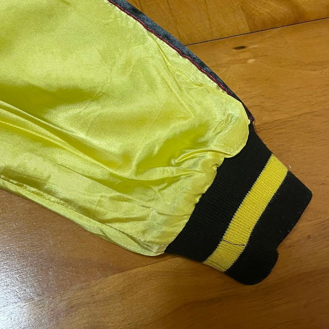 【SALE】90sスカジャン 沖縄マップ シーサー 鷹 虎 龍 刺繍