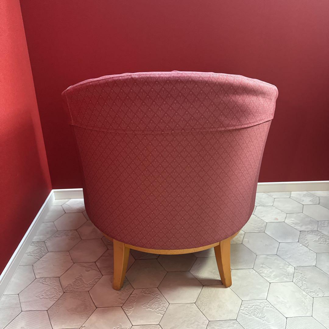 【たのメル便】クラシック調 1人掛けソファ ローズピンク ジャカード織