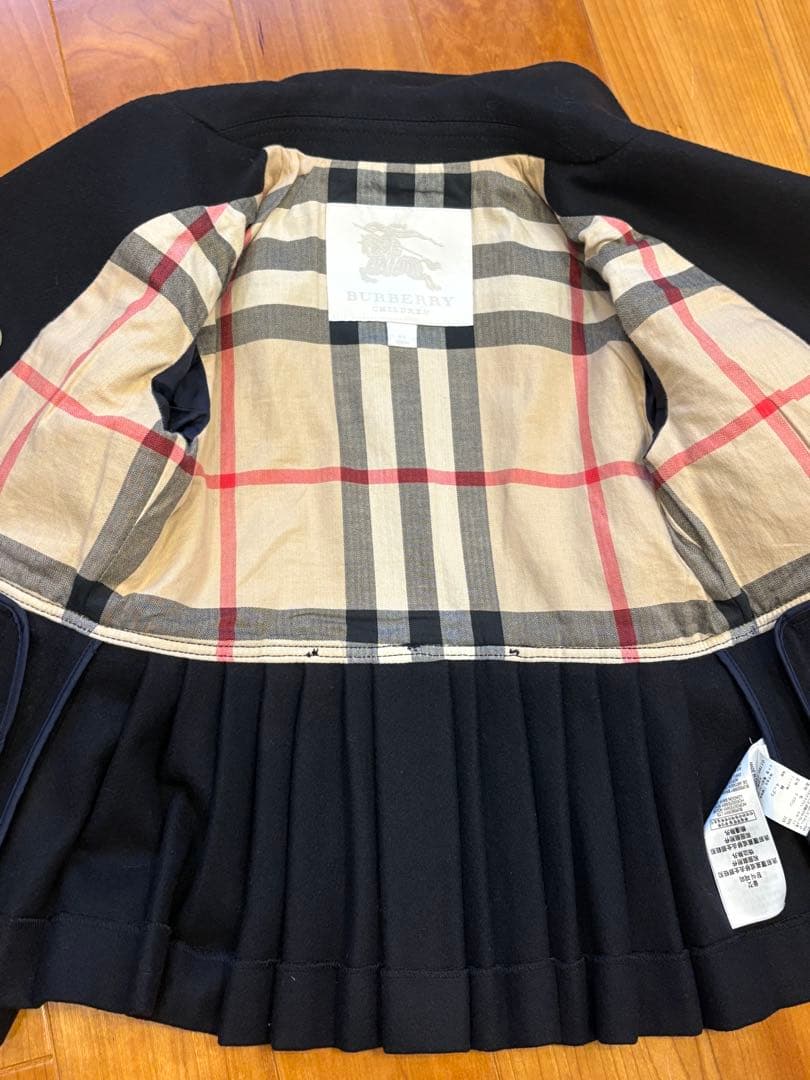 BURBERRY ウールコート ネイビー　6Y