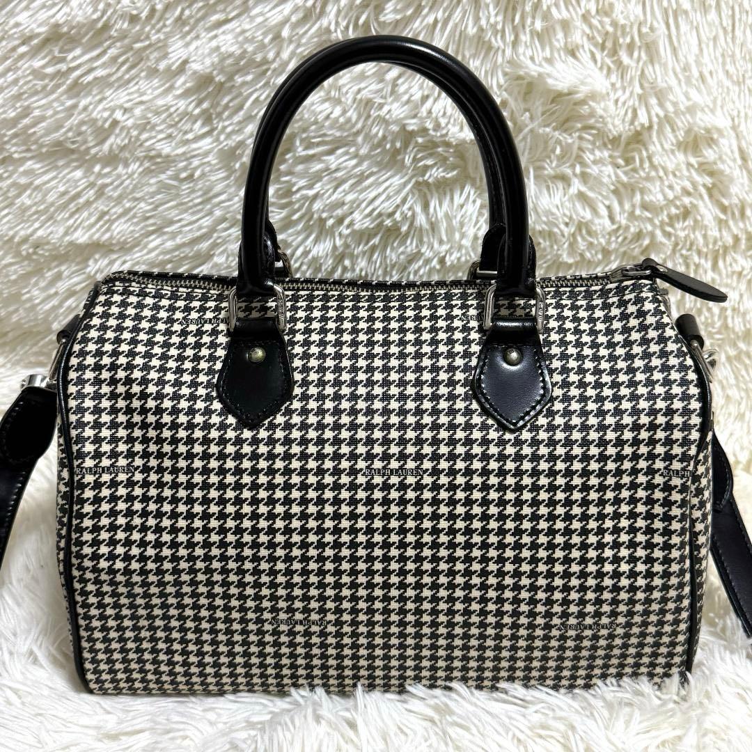 【美品⭐️】ラルフローレン 千鳥格子 2way ミニボストンバッグ 斜め掛け