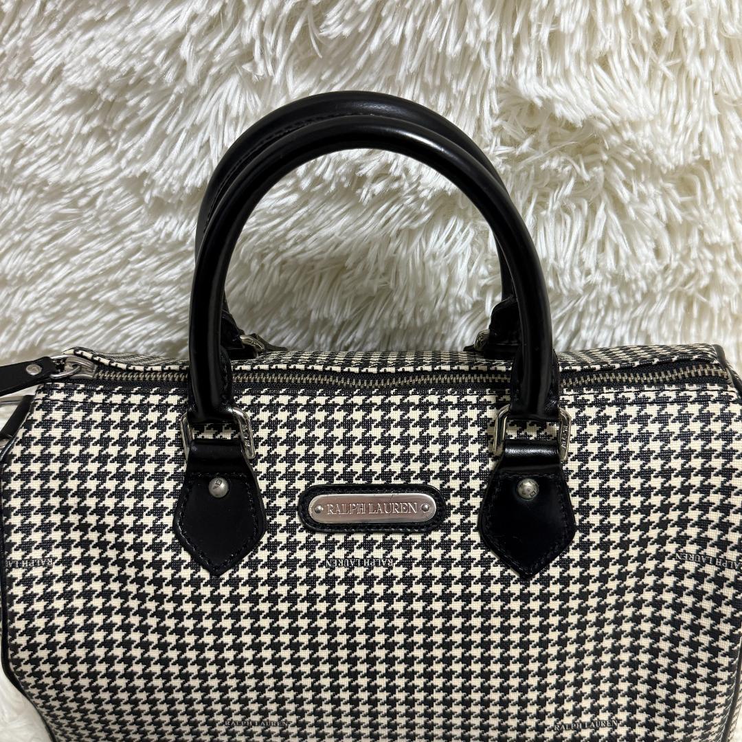【美品⭐️】ラルフローレン 千鳥格子 2way ミニボストンバッグ 斜め掛け