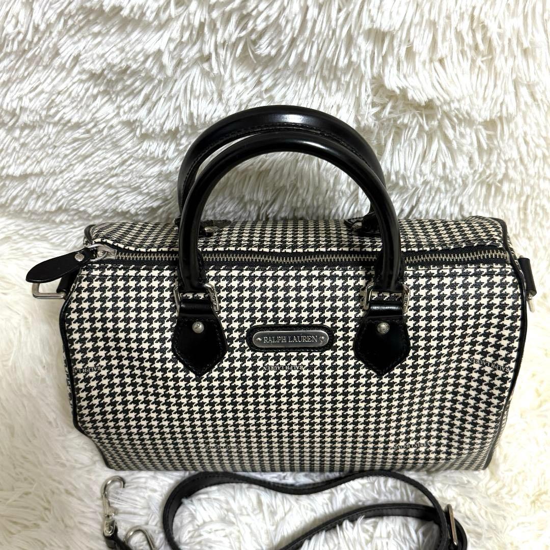 【美品⭐️】ラルフローレン 千鳥格子 2way ミニボストンバッグ 斜め掛け