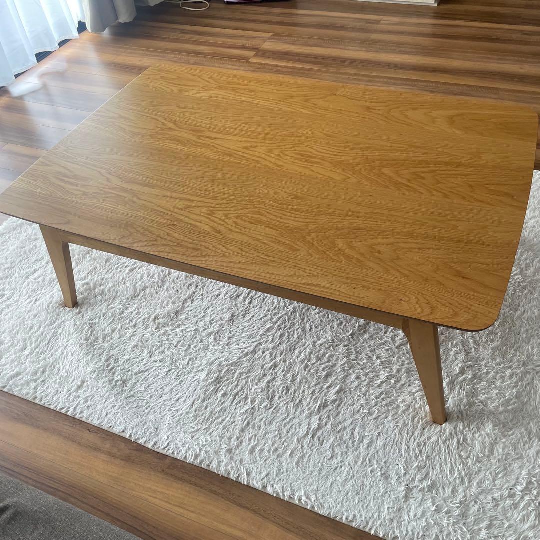 mugii様　天然木オーク材 北欧こたつテーブル 長方形(120×80)送料込