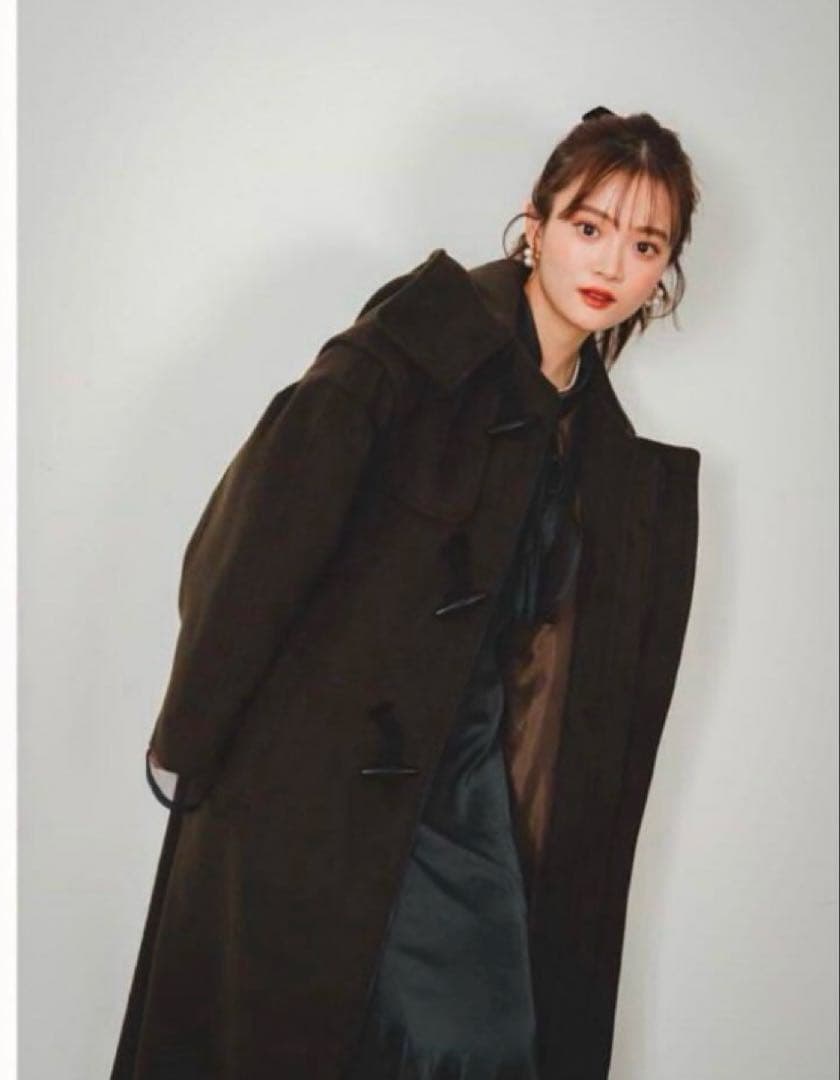 【新品タグ付】PINUE ダッフルコート チャコール　S【最終値下げ価格！】