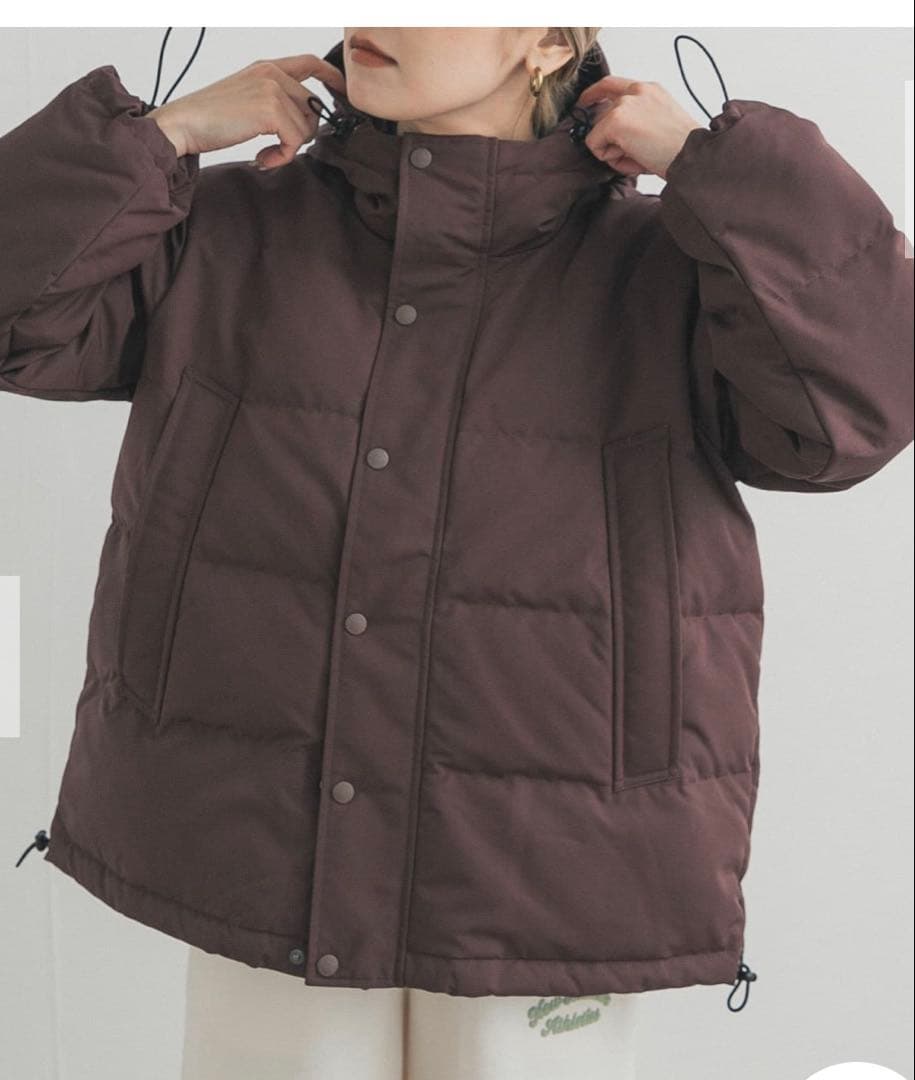 DANTONダントン ダウンフーデットジャケット（ブラウン）Sサイズ