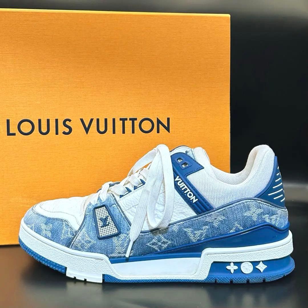 【美品】ルイヴィトン LVトレイナーライン スニーカー モノグラム メンズ 7