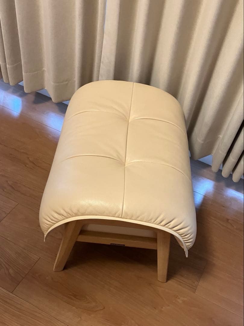 yuu 送料込 karimoku zu49 カリモク 本革 オットマン