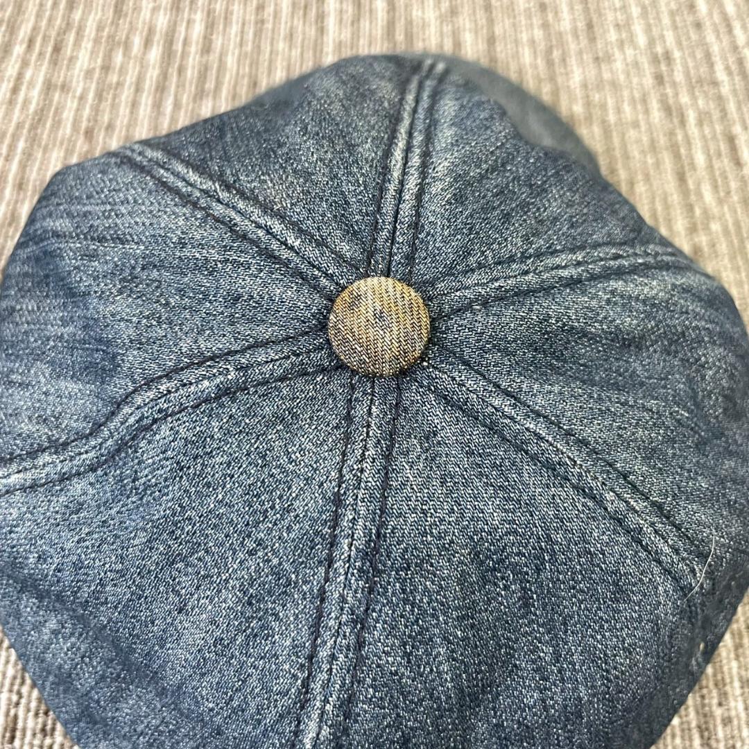 PRADA　プラダ　デニム　キャップ　トライアングルロゴ　プレート　帽子