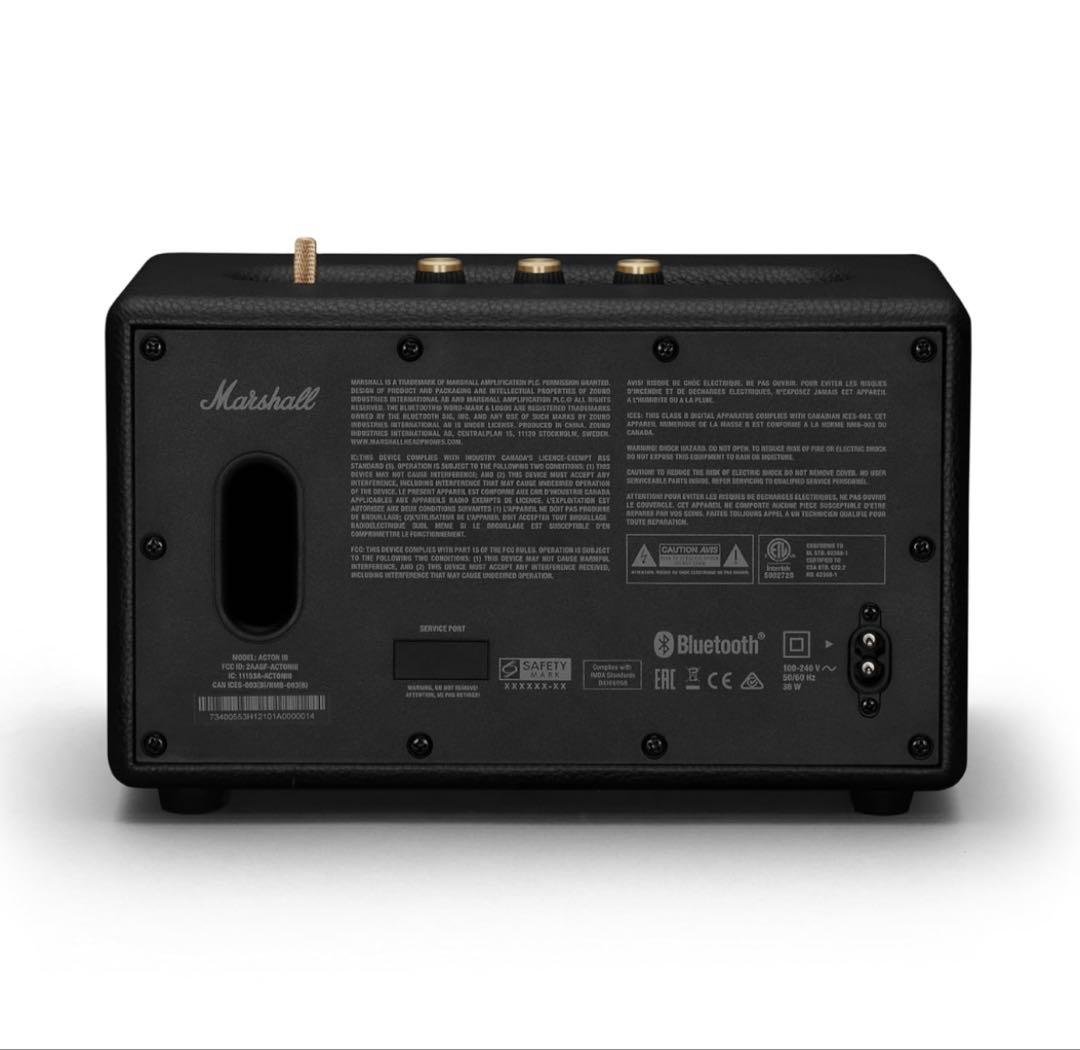 【美品】Marshall Acton II ブラック　ワイヤレススピーカー