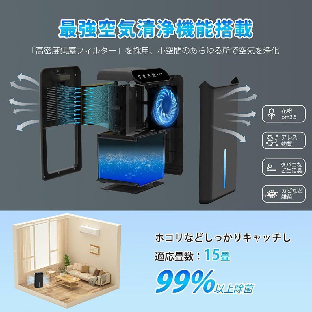 【新品未使用】除湿機 空気清浄機　2.5L大容量 1L/日除湿量