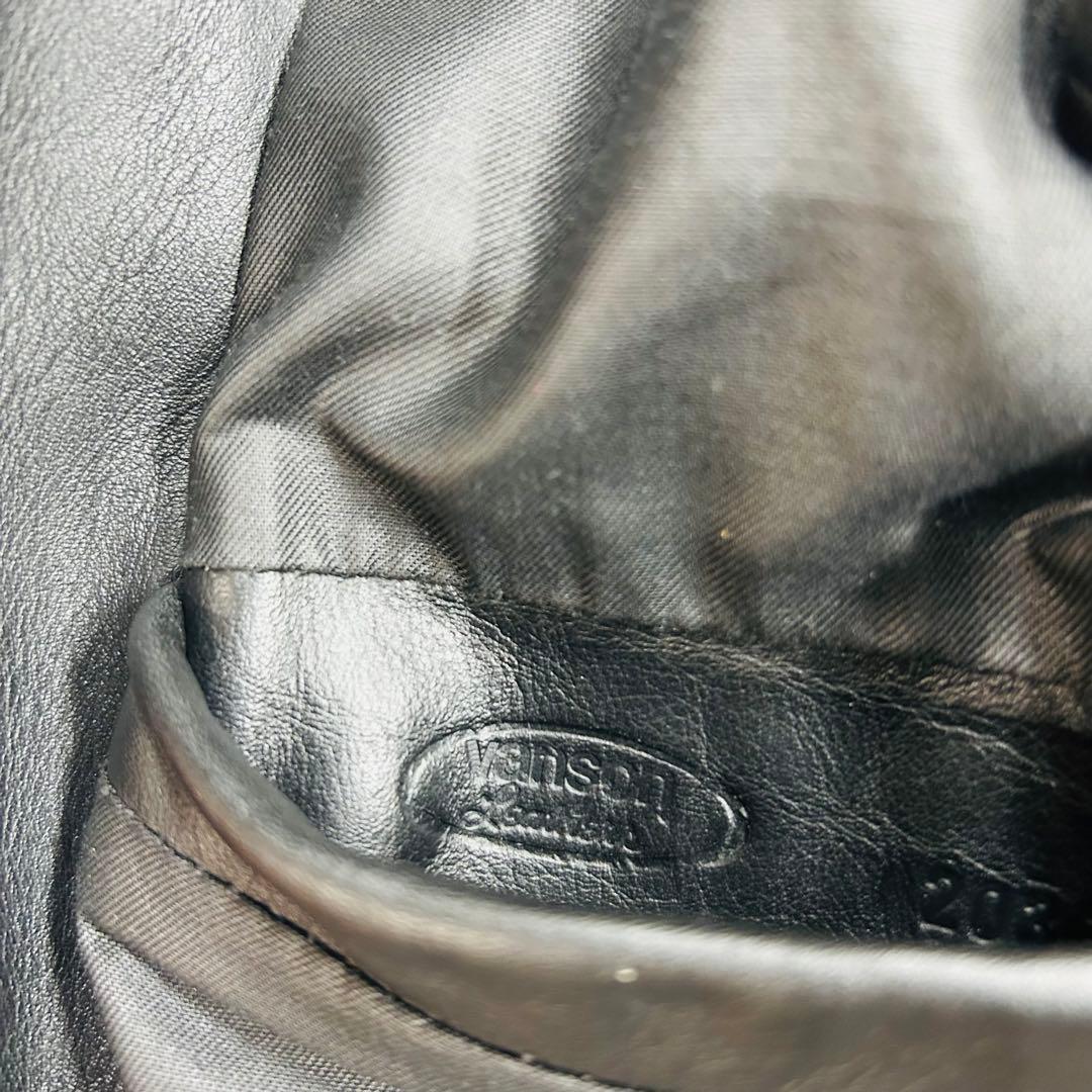 VANSON 40 バンソン シングルライダース レザージャケット カウハイド