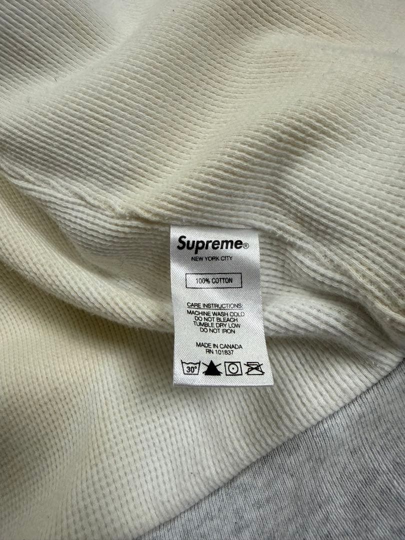 刺繍 supreme 17A/W アーチロゴサーマルジップスウェットパーカー