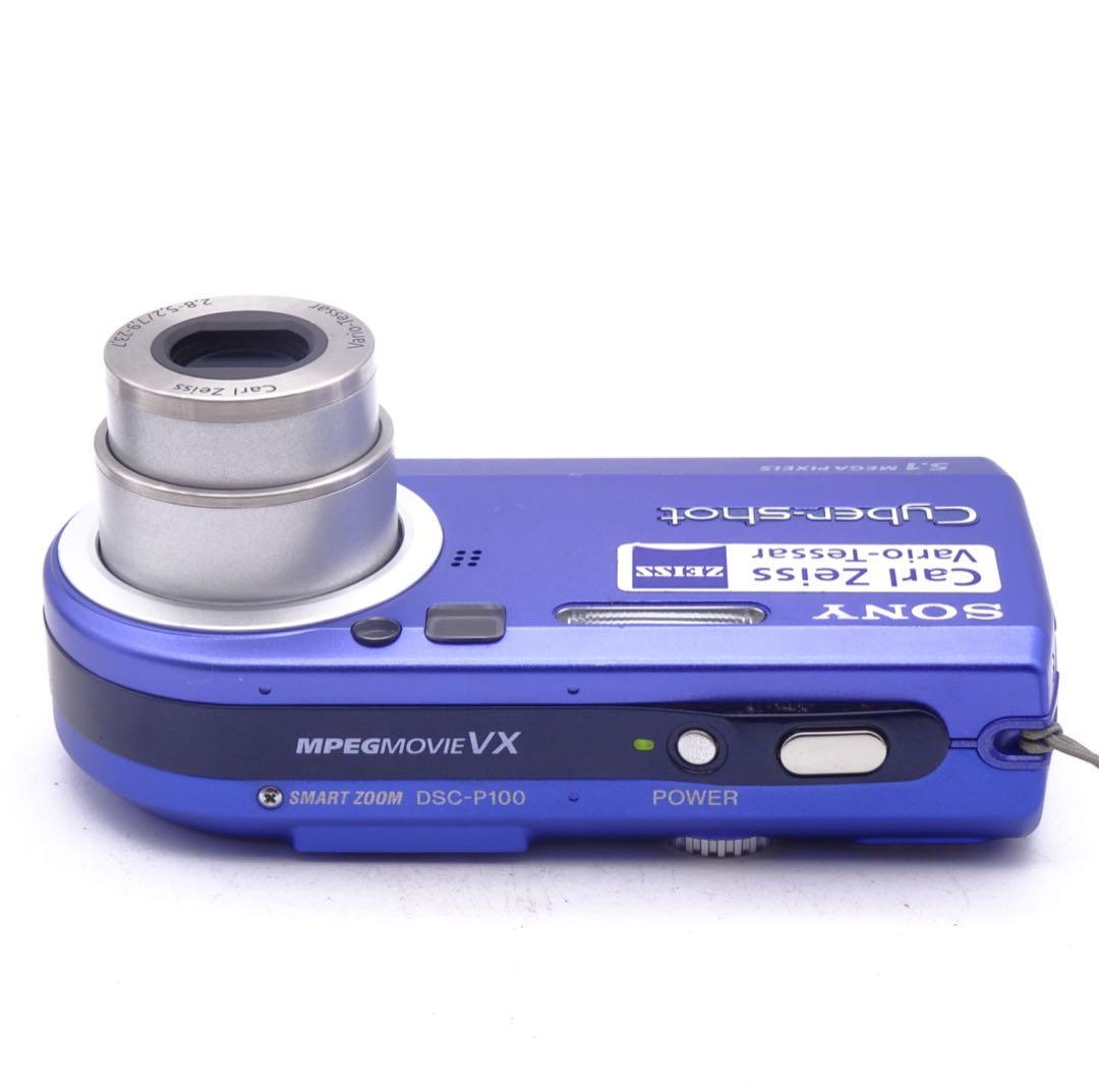 【完動美品】 SONY Cyber-shot dsc-p100 ブルー コンデジ