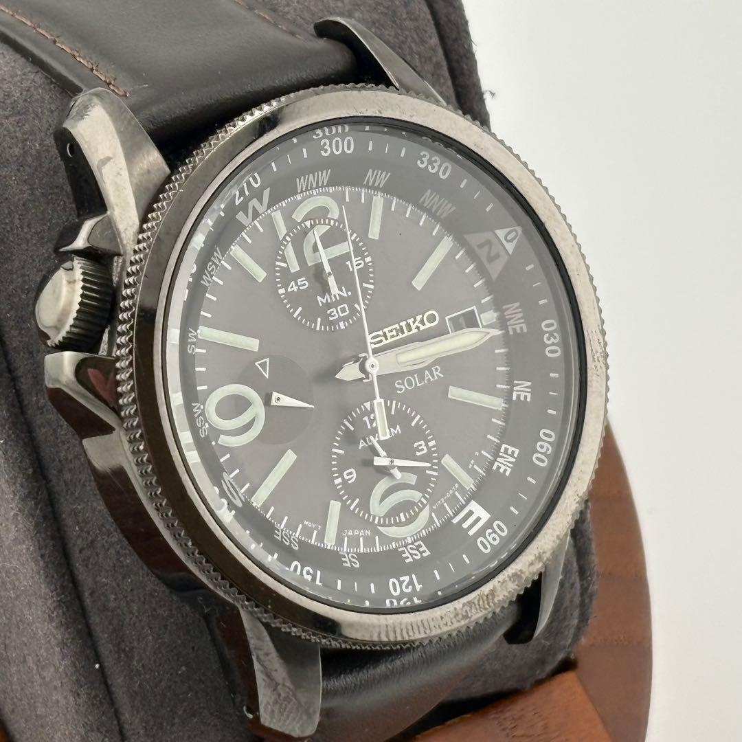 【美品】セイコー　プロスペックス　V172-0AF0 ソーラー　クロノ