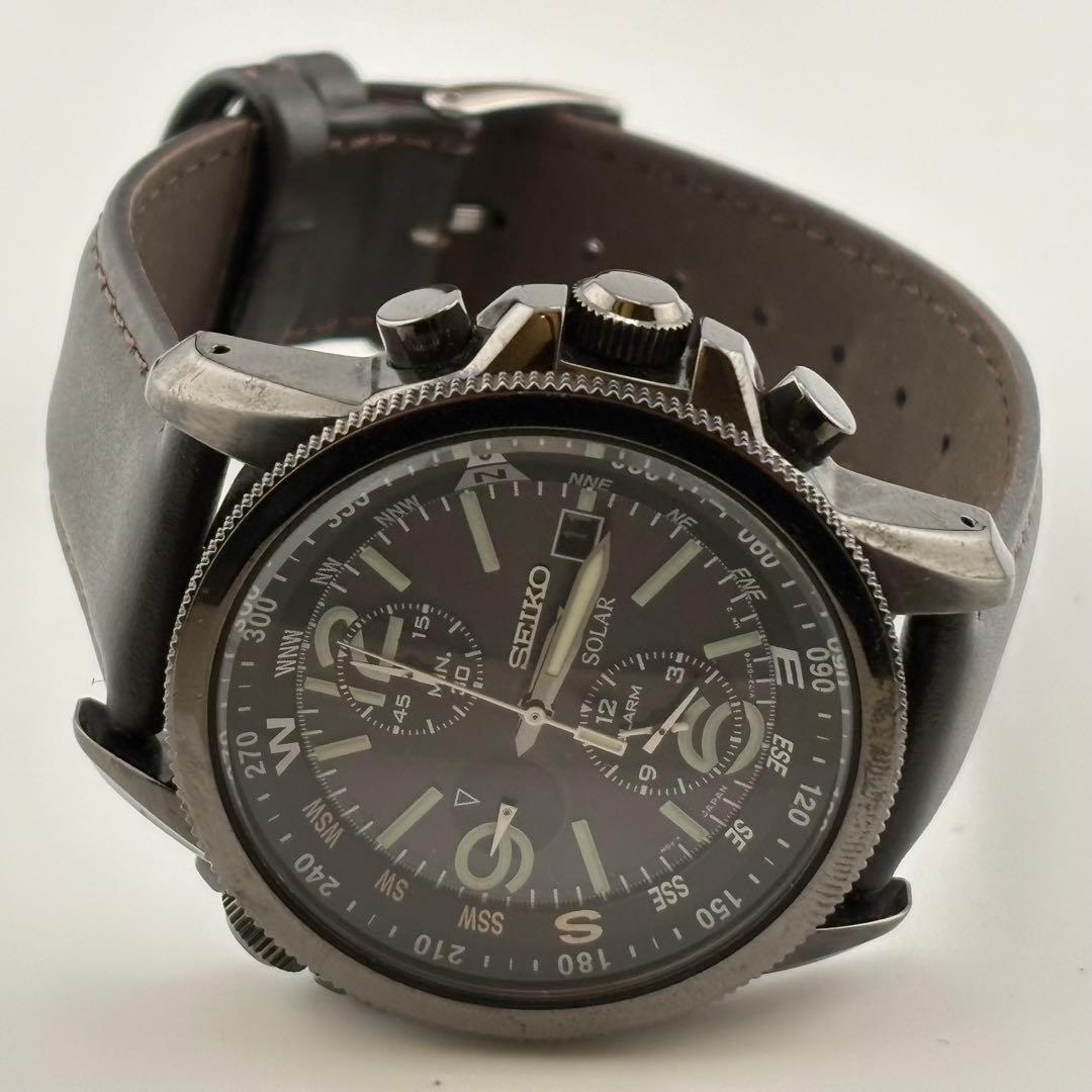 【美品】セイコー　プロスペックス　V172-0AF0 ソーラー　クロノ