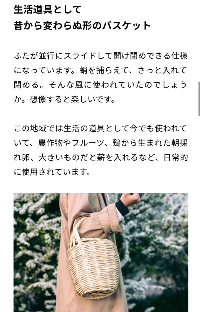 元祖　バーキンバスケット　かごバッグ　バスケット　ポルトガル　ジェーンバーキン