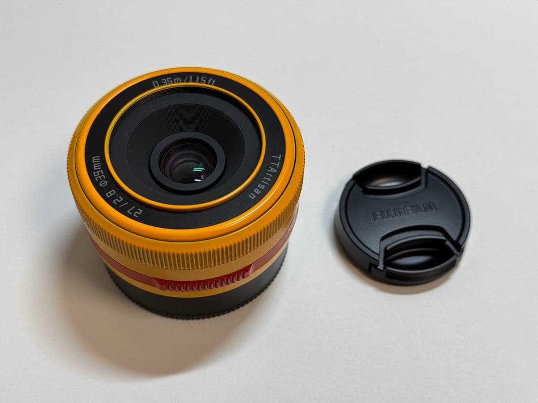 【廃番】ttartisan AF 27mm f2.8 限定オレンジ（xマウント）