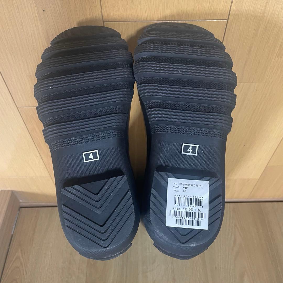 【未使用品】Barbour UK4 サイドベルト ロングレインブーツ