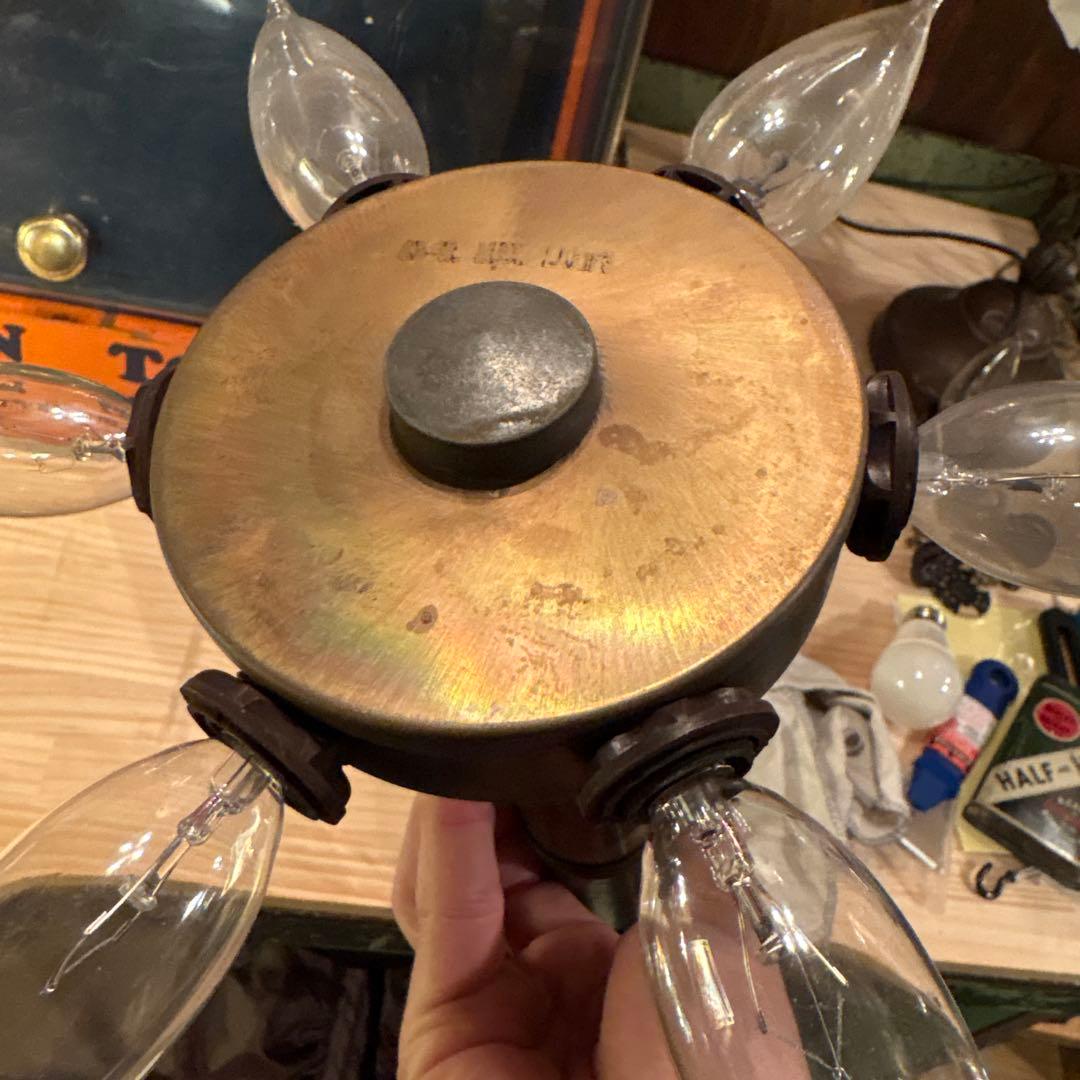 ヴィンテージ 6灯ペンダントライト アンティーク　ミッドセンチュリー