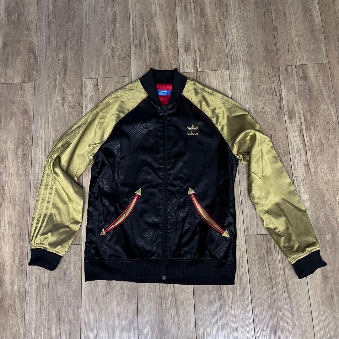 【稀少】 old adidas スカジャン 総柄