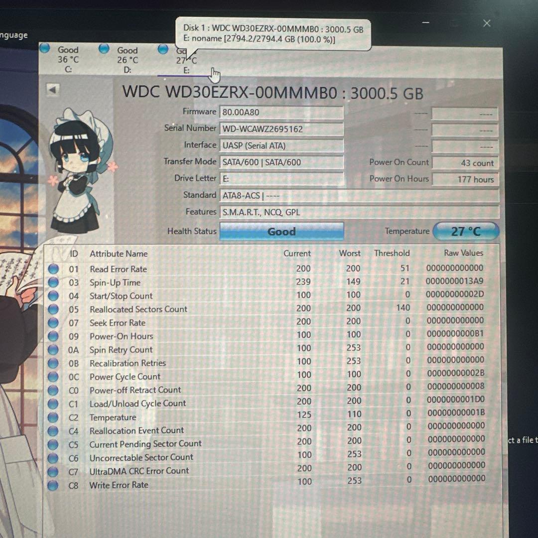 真*じ様 格安3台 Western Digital WD Green 3.0TB