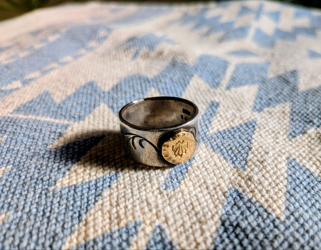 ゴールドサンダーバードｋ18平打ち リング