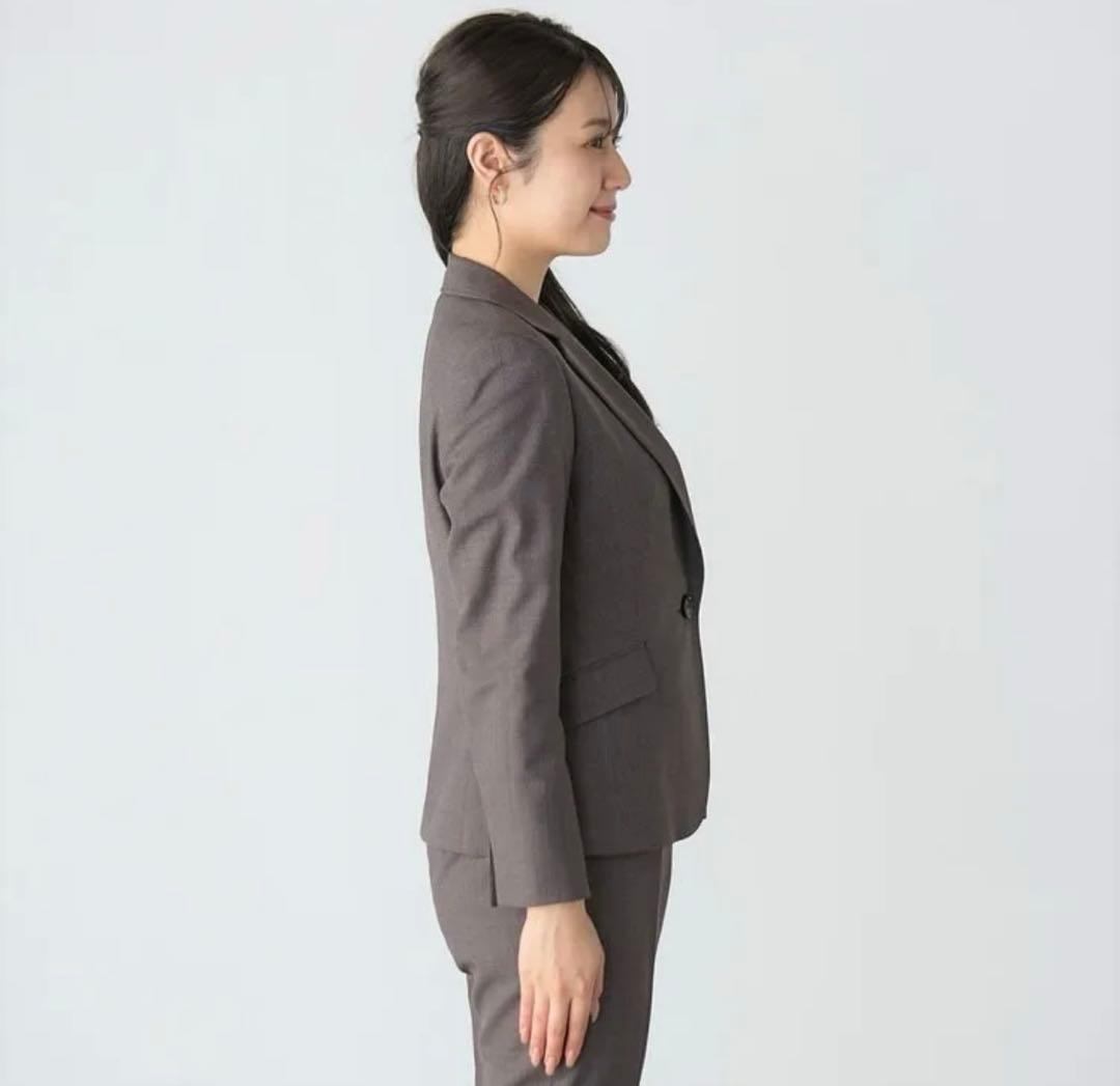 極美品　洗えるキレイスーツ 360°キレイ パンツ　セットアップ 茶