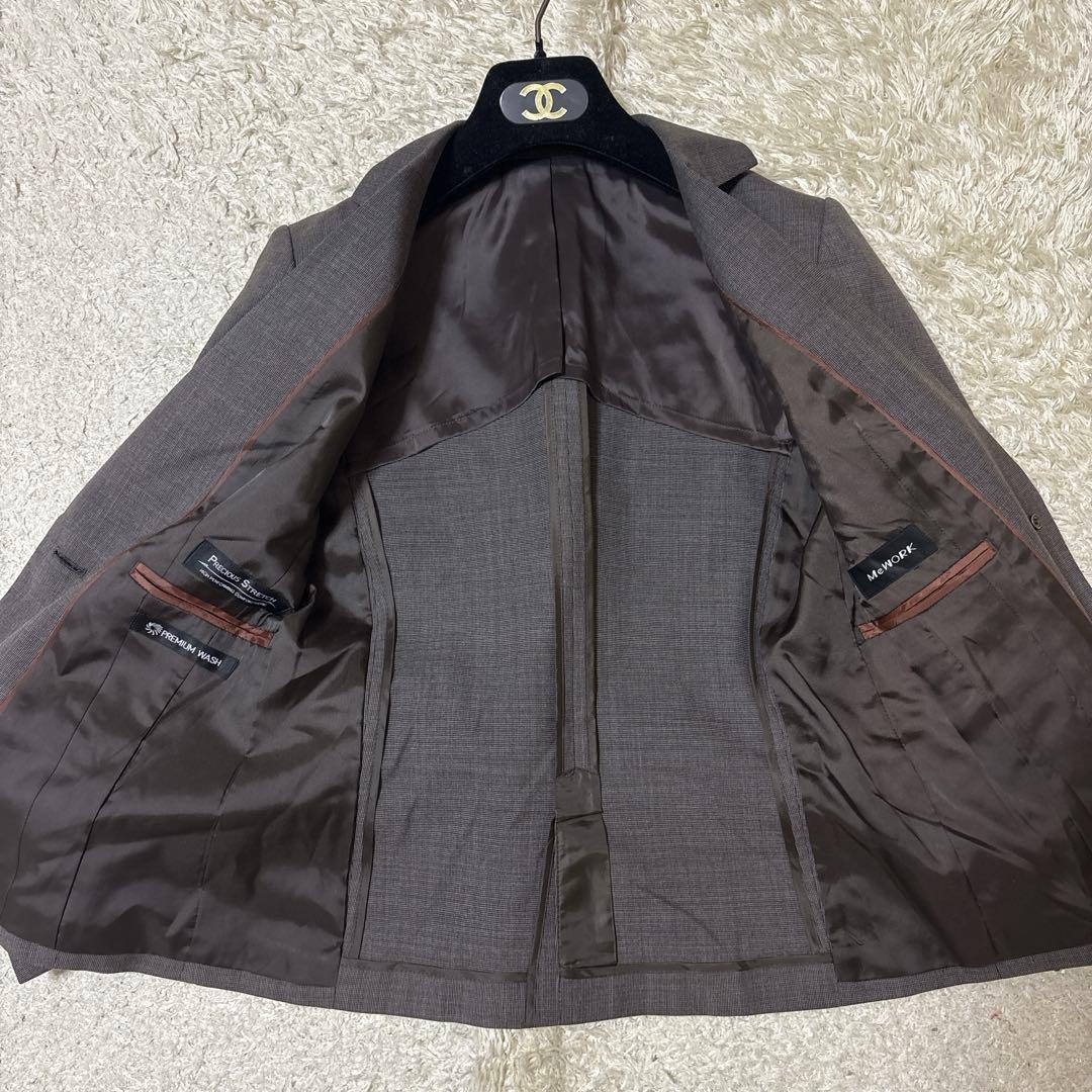 極美品　洗えるキレイスーツ 360°キレイ パンツ　セットアップ 茶