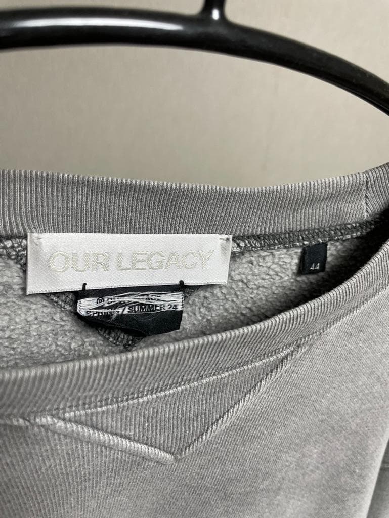 ★24SS OUR LEGACY グレー クルーネック スウェット シャツ 44