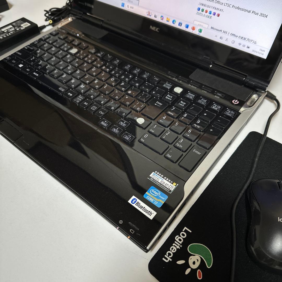 NECノートPC Core i7 SSD256GB Windows11オフィス付