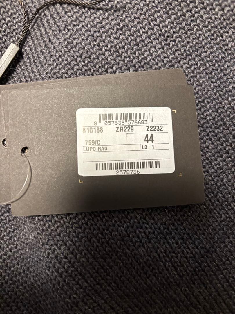 【着用１回のみ】ZANONE 5ゲージ モックネック25AW 44 定価6.8万