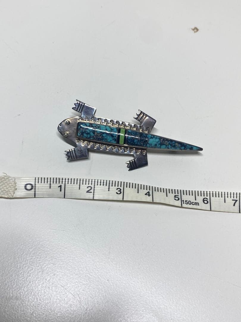 Navajo V@刻印　ターコイズ付きブローチ リザード最終値下げ