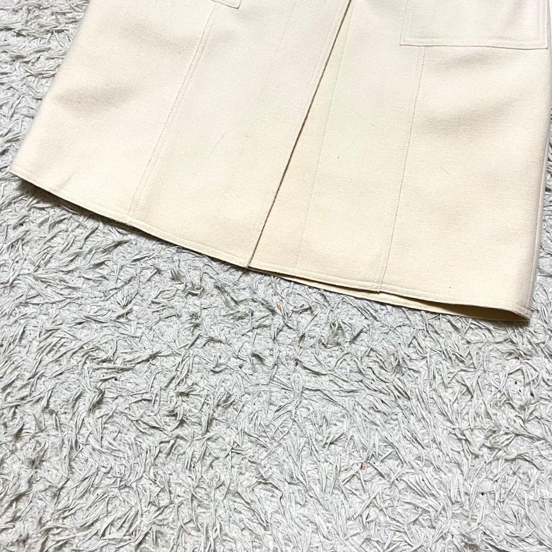 【大きいサイズ】組曲 ダッフルコート ホワイト サイズ2XL相当 フード着脱可