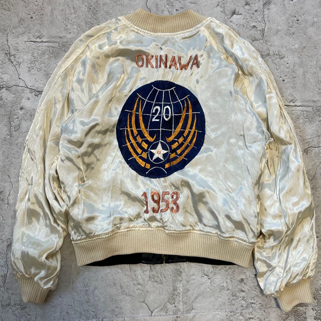 50s 復刻 WAREHOUSE 沖縄 スーベニア スカジャン 虎 鷹 サテン