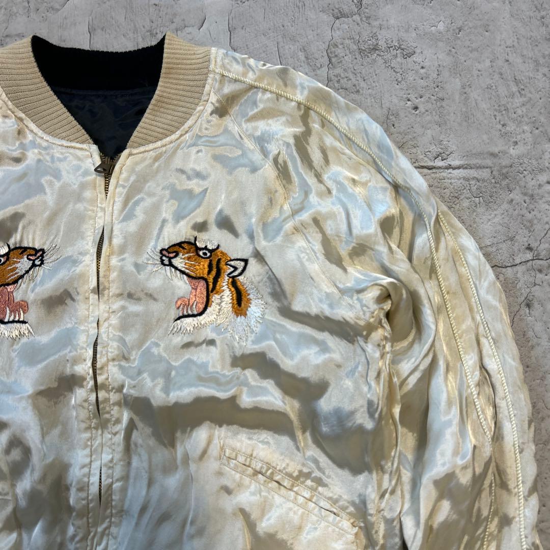 50s 復刻 WAREHOUSE 沖縄 スーベニア スカジャン 虎 鷹 サテン
