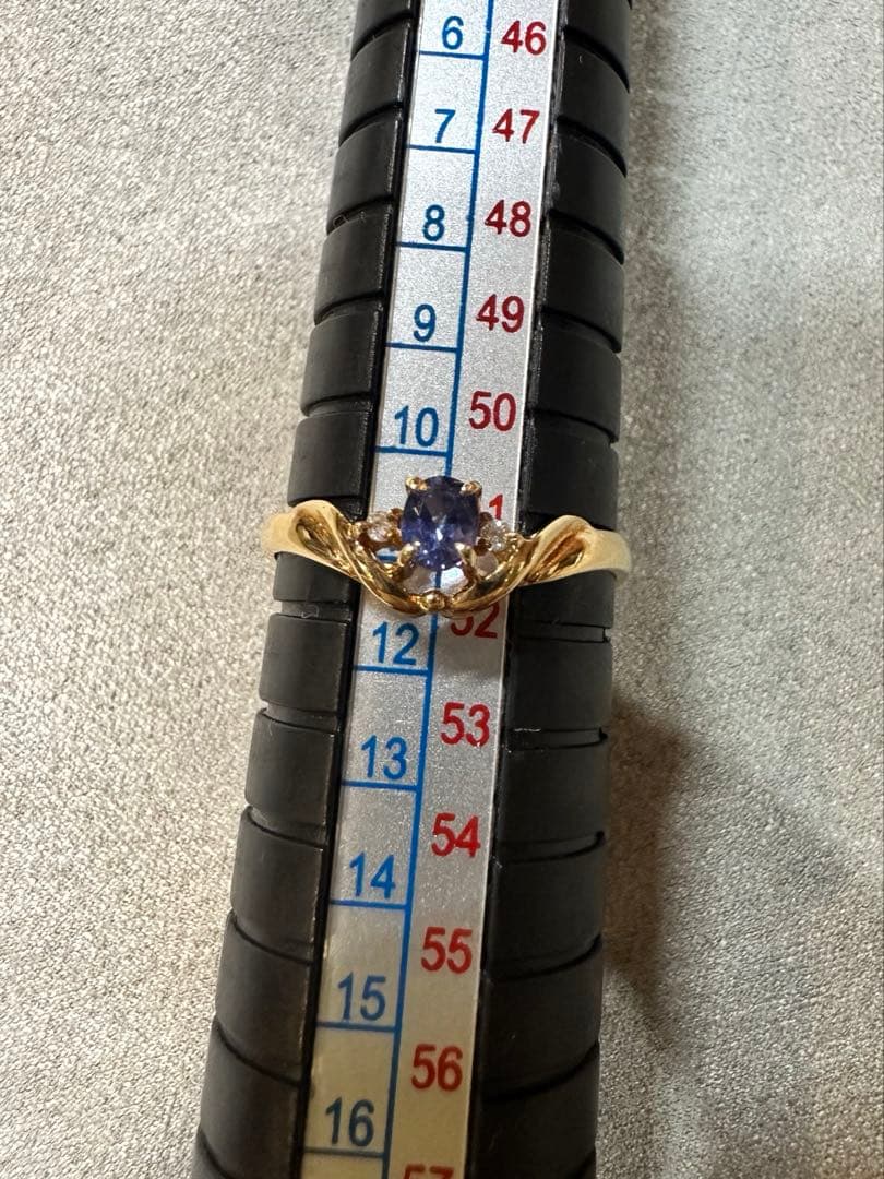 U*n様 K18 サファイア、ダイヤリング