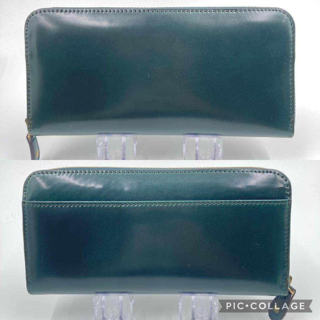 新品未使用 ROCADO ロカド レザー シェルコードバン 長財布 グリーン