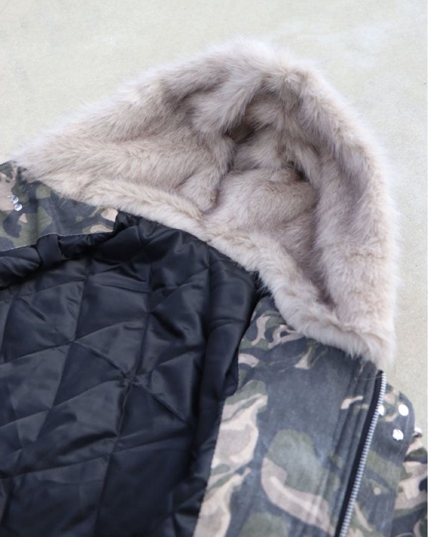 elev ファイヤーマンジャケット　ファーパーカー　Sサイズ