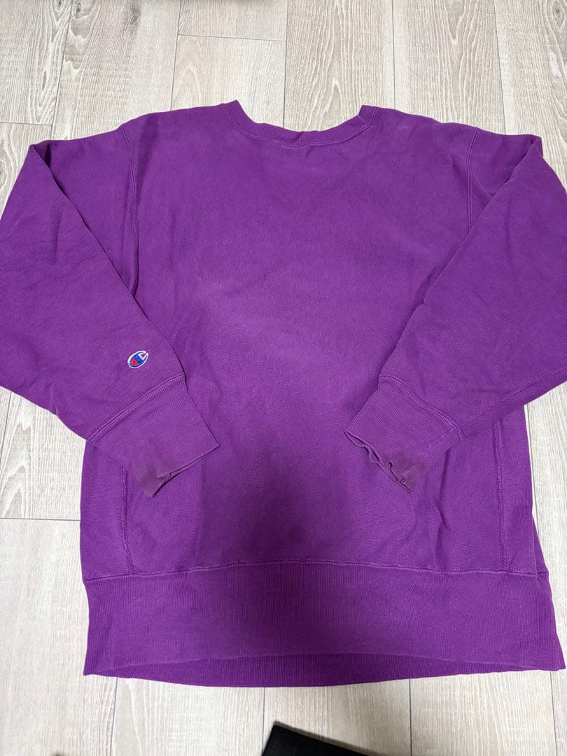 最終値下げ❗️Champion パープル スウェット リバースウィーブ