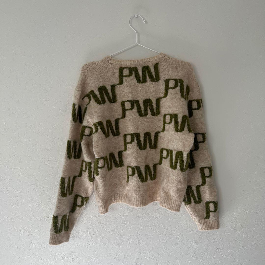 paloma wool PWロゴセーター ベージュ・グリーン