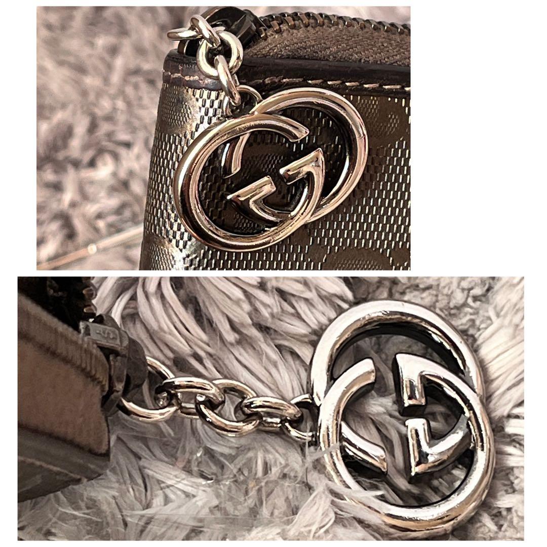 極美品✨グッチ GGメタリック　インプリメ　長財布　ラウンド　インターロッキング