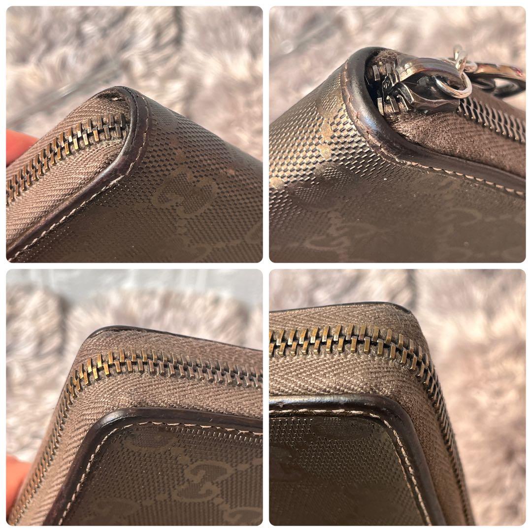 極美品✨グッチ GGメタリック　インプリメ　長財布　ラウンド　インターロッキング