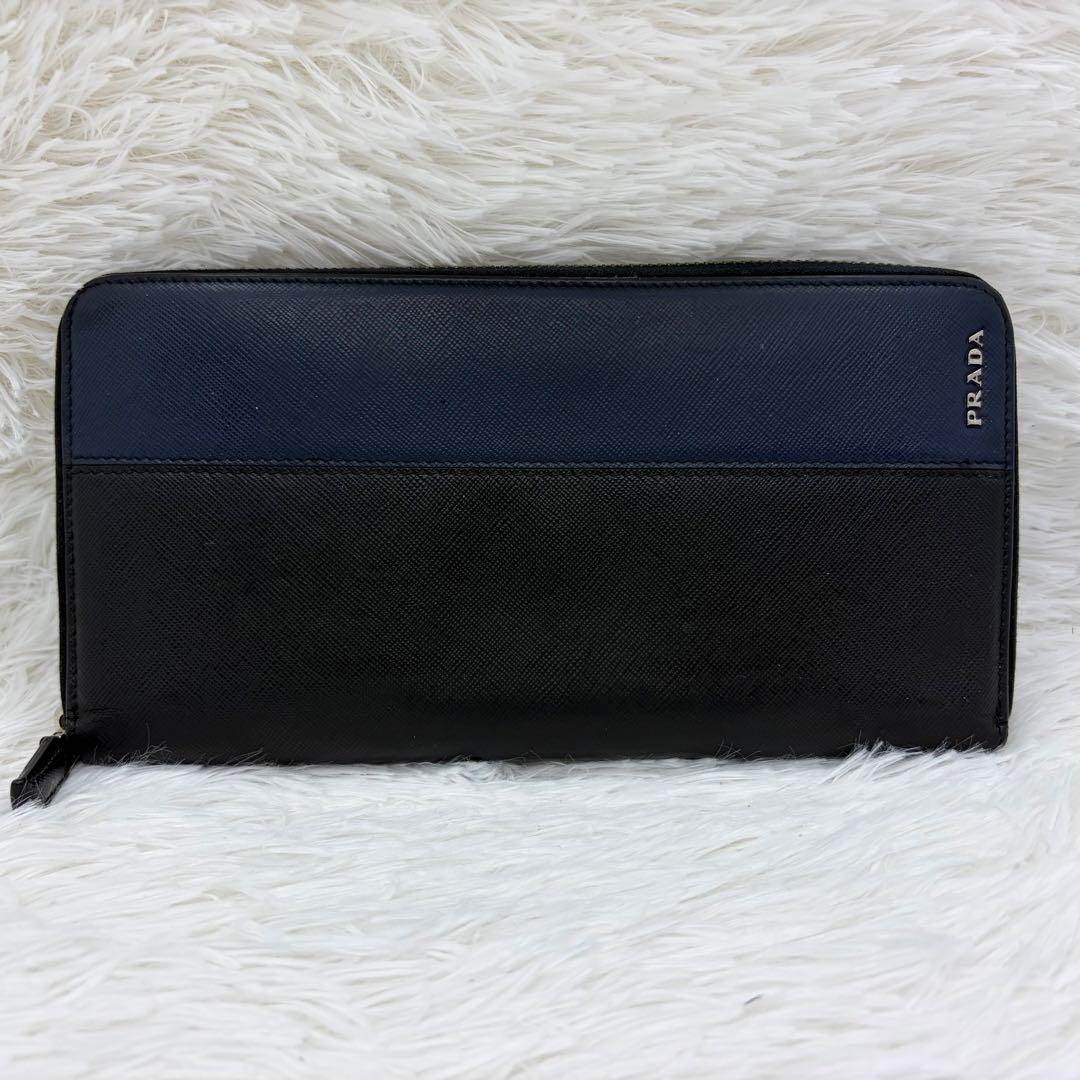 美品✨️プラダ 長財布　ラウンドファスナー　オーガナイザー　サフィアーノ　黒
